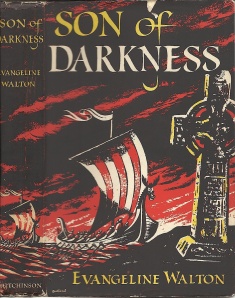Dust jacket for Son of Darkness, UK 1957 retitle of The Cross and the Sword
